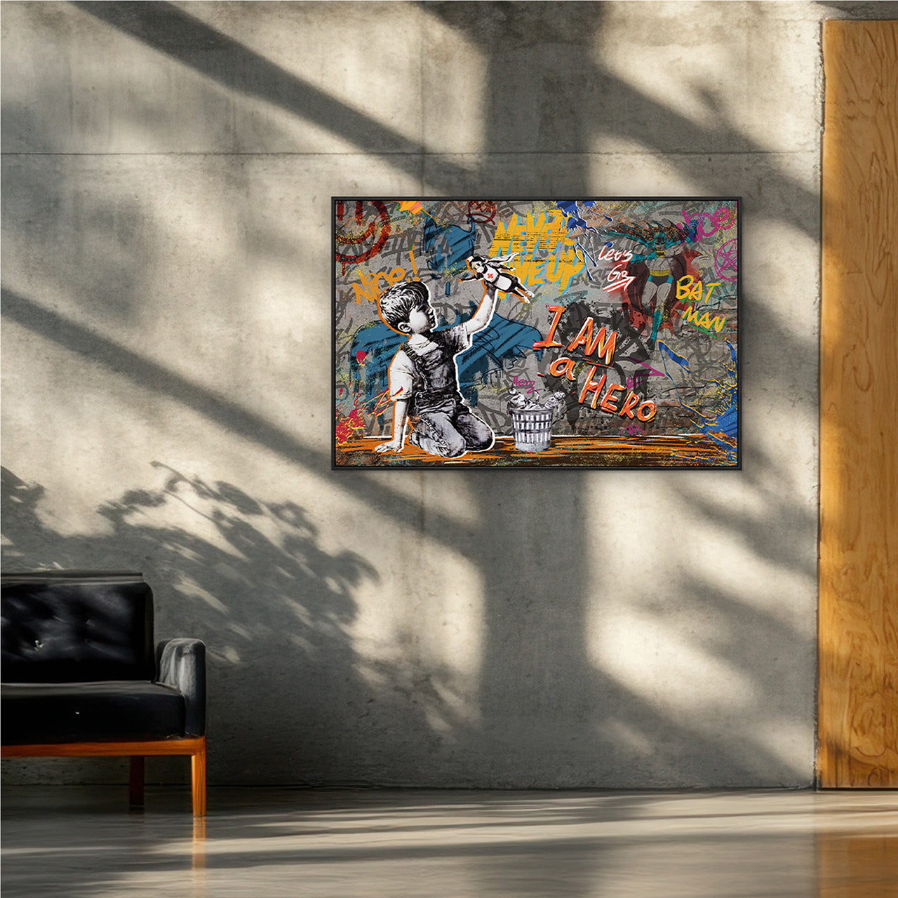 Peinture JE SUIS UN HÉROS