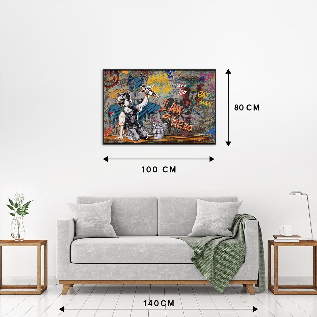 Peinture JE SUIS UN HÉROS