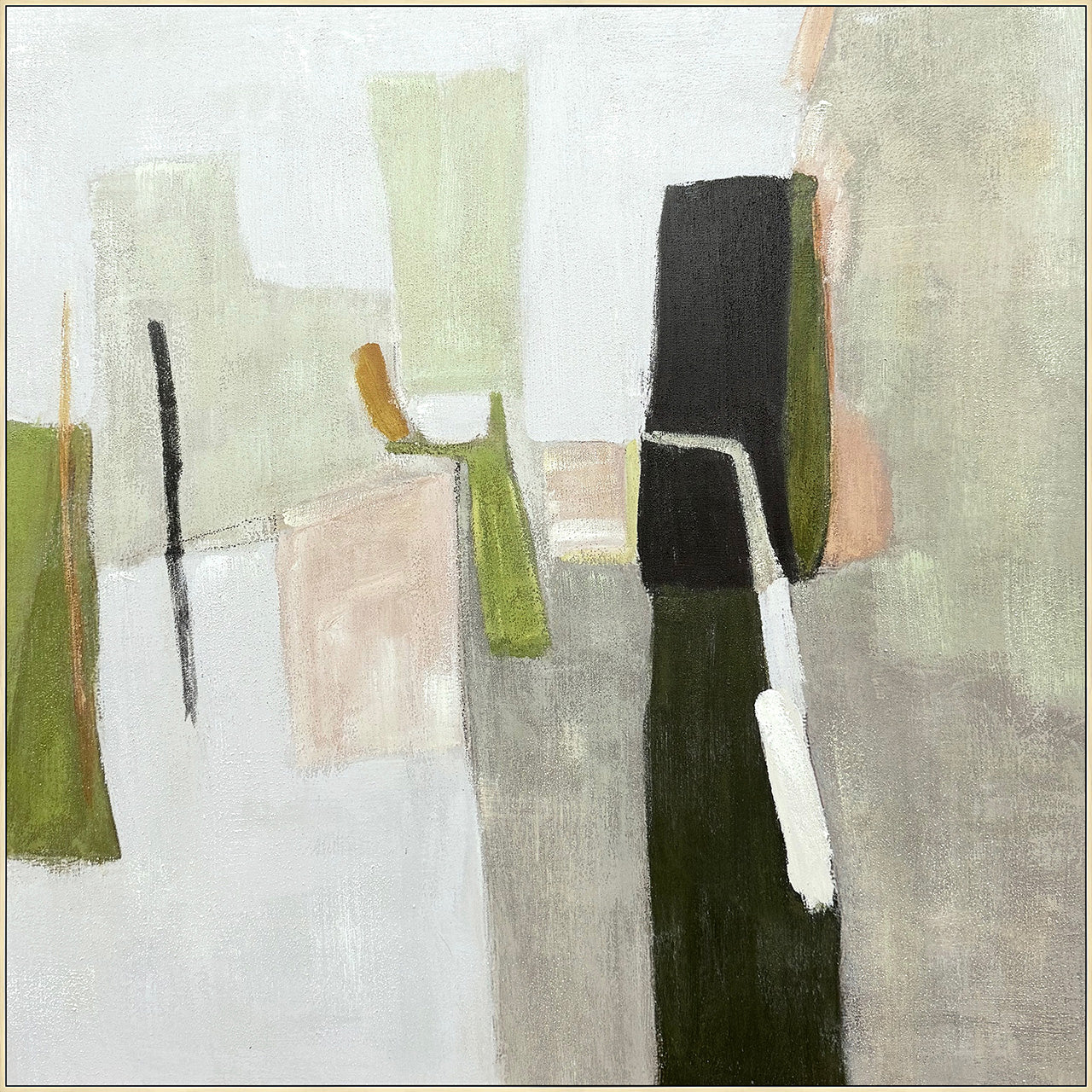Painting Olive Color Blocks