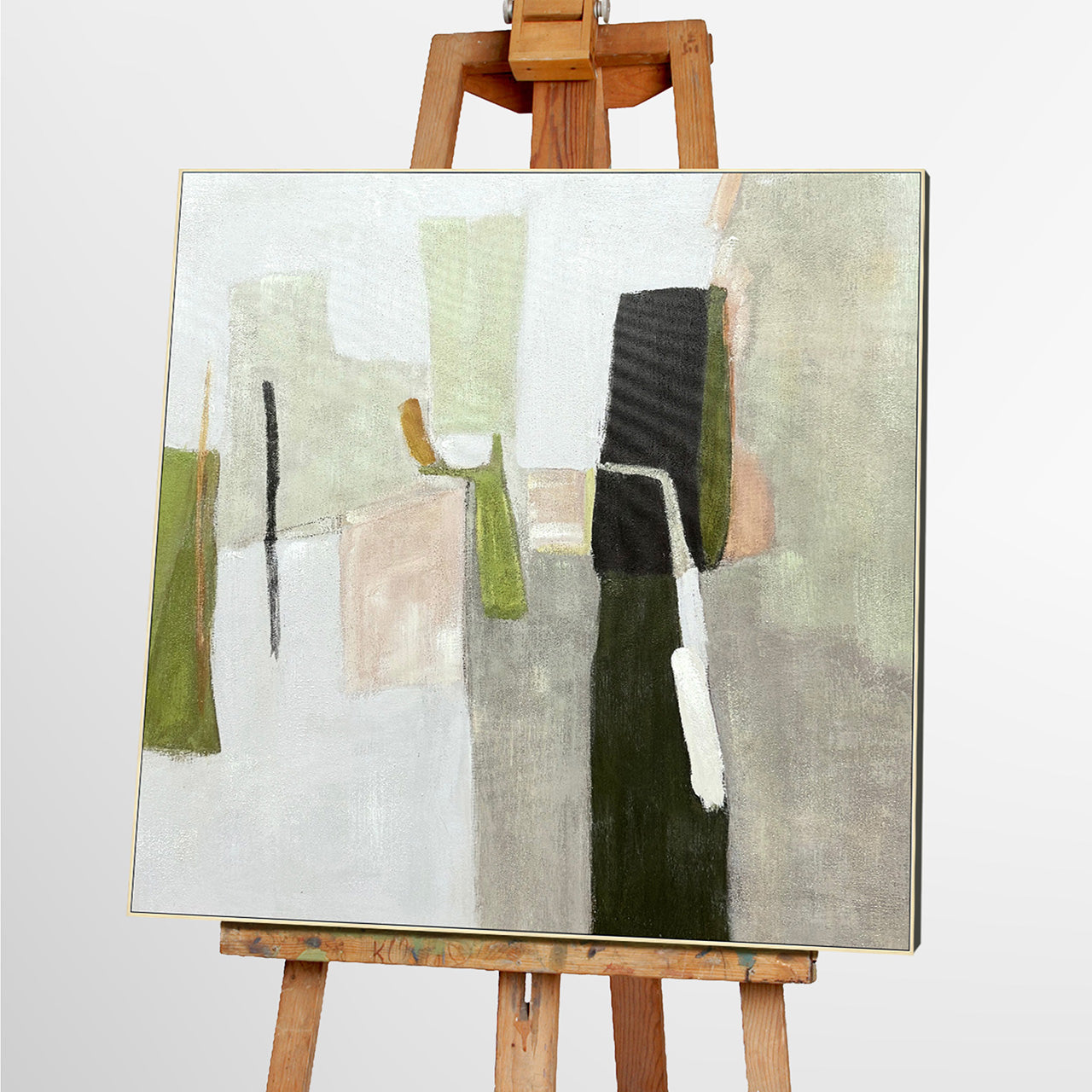Painting Olive Color Blocks