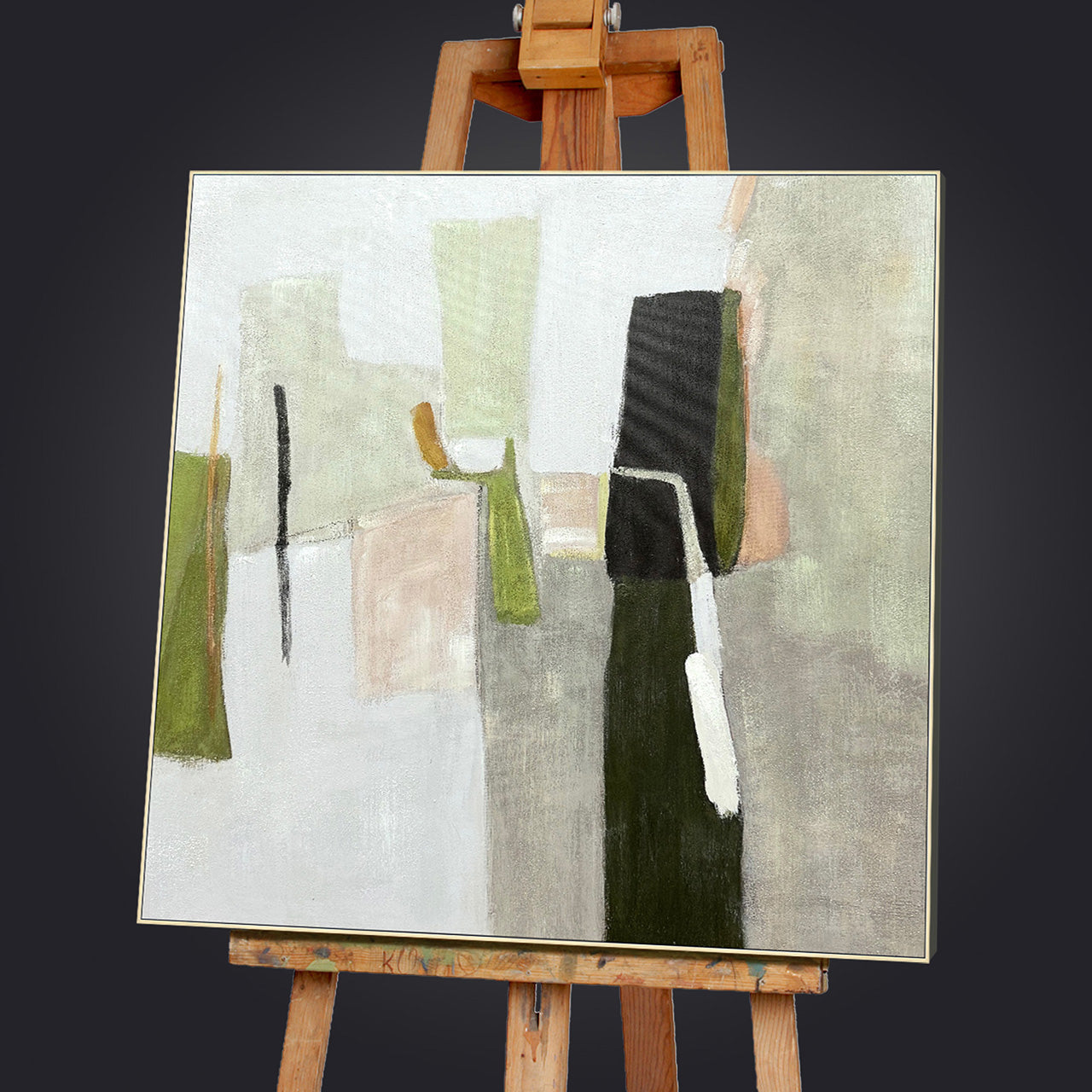 Painting Olive Color Blocks