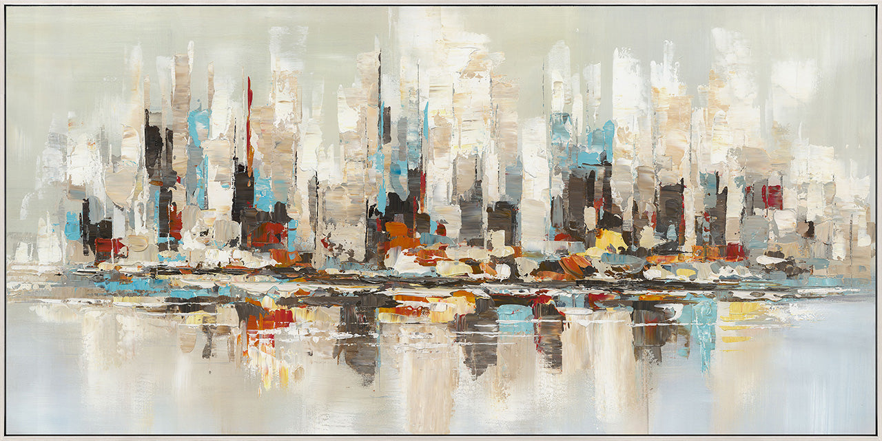 Gemälde Orange & Teal Skyline