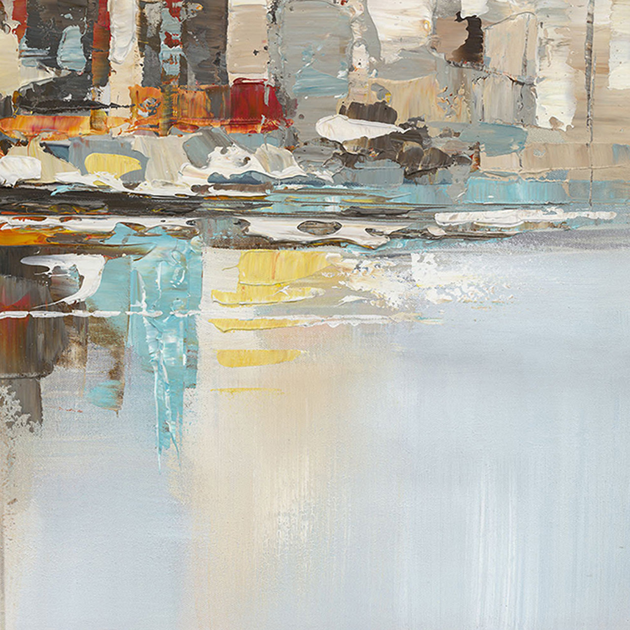 Painting Orange & Teal Skyline