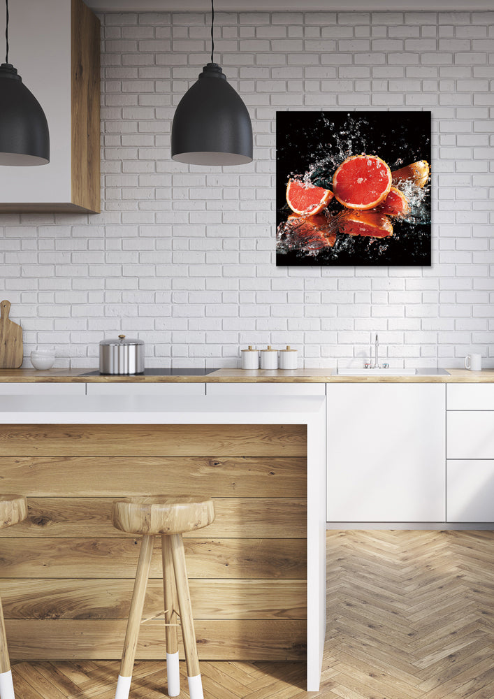 glass picture Splash Blood Orange