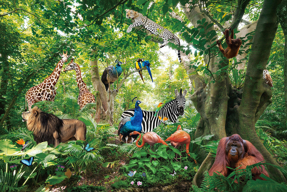 glass picture Harmony in the Jungle