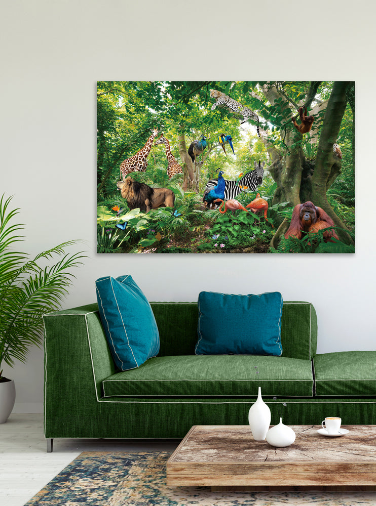 glass picture Harmony in the Jungle