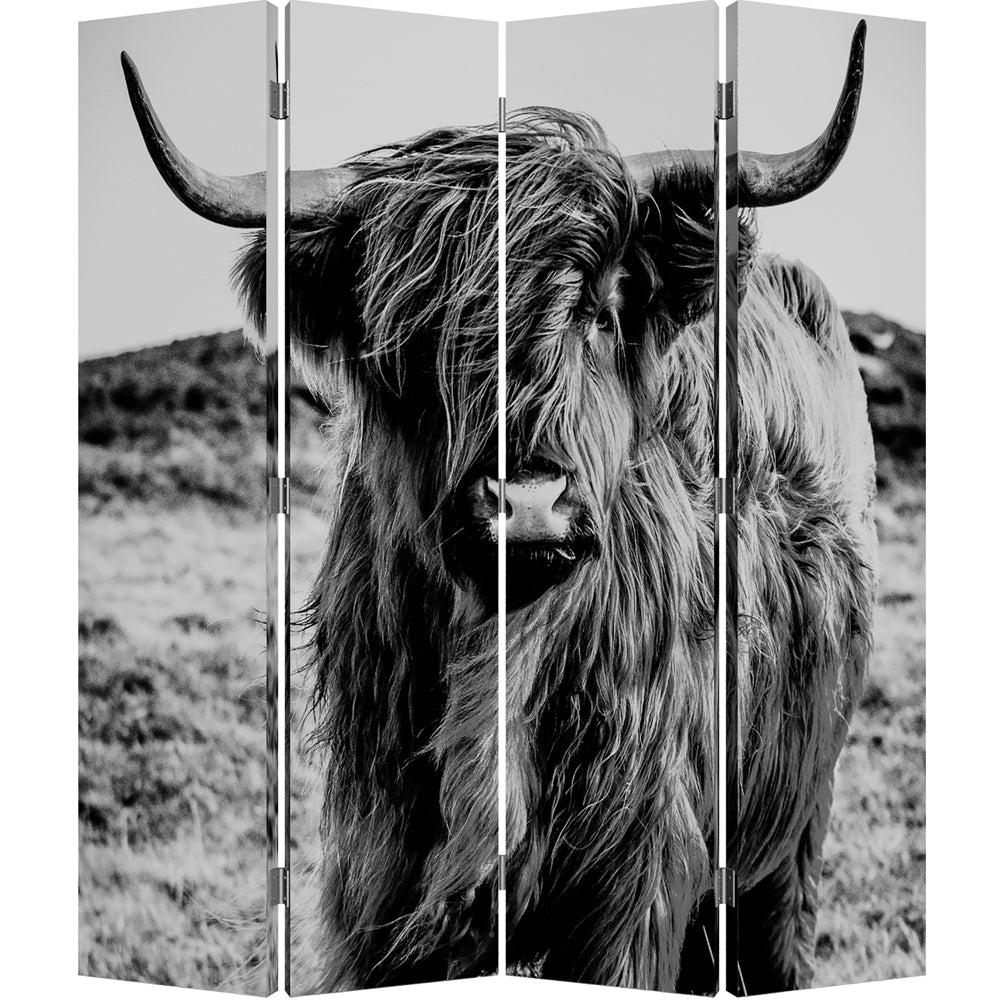 Raumteiler "Statement Hochland Rind" Wendemotiv
