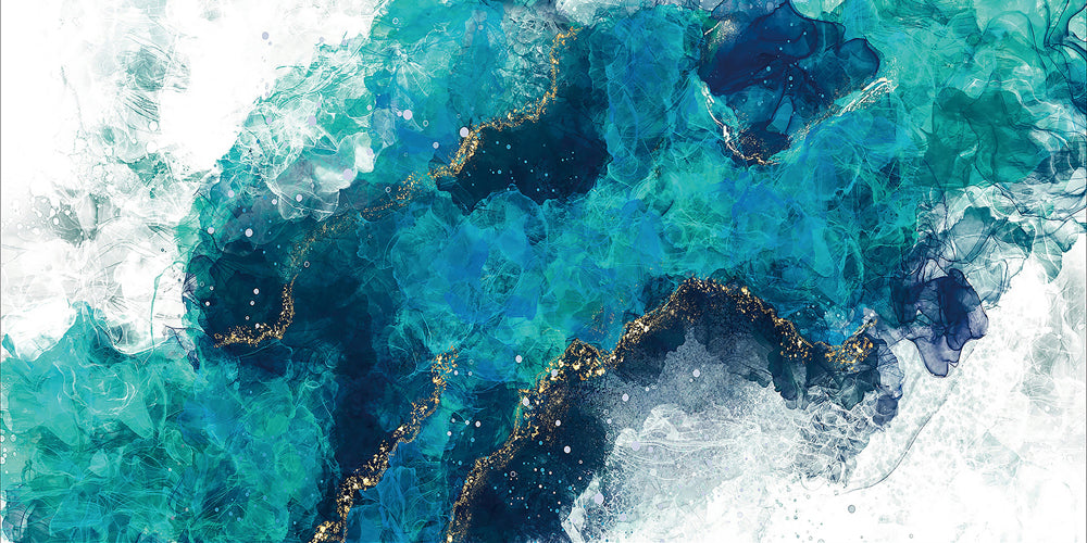 Glass Picture Abstract Ocean
