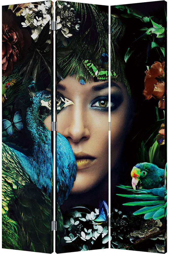 Paravent Motif Réversible "Jungle"