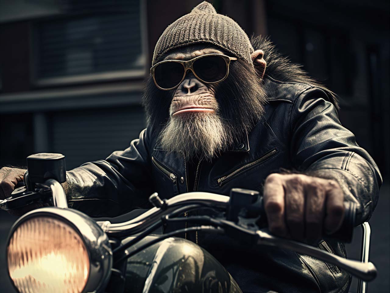 Glass picture Cool Rider
