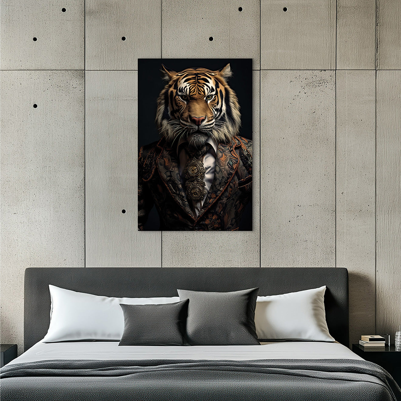 Glass picture Portrait of a Tiger