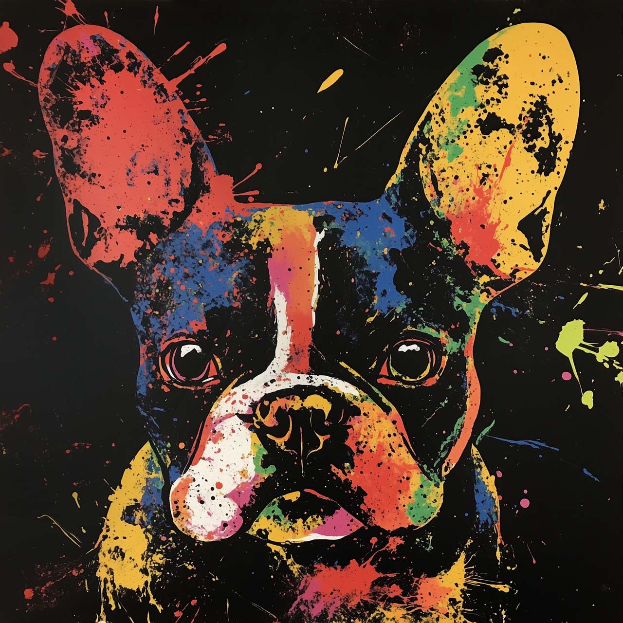 Glass picture Coloured Bully