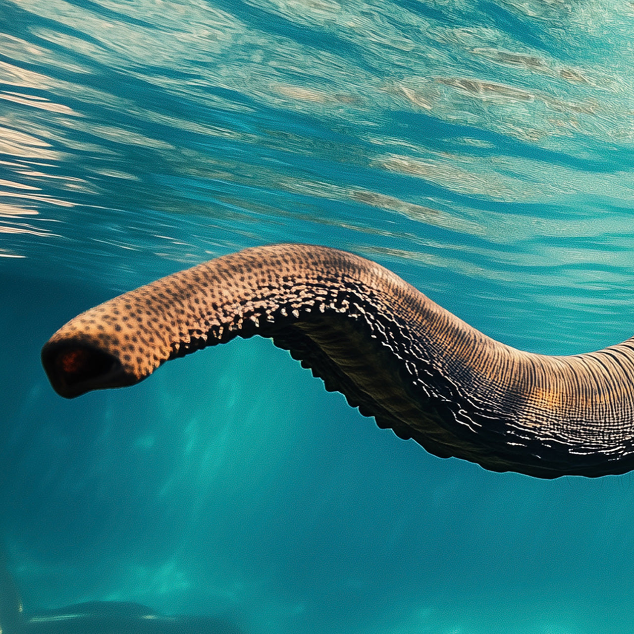 Glass picture Diving Elephant