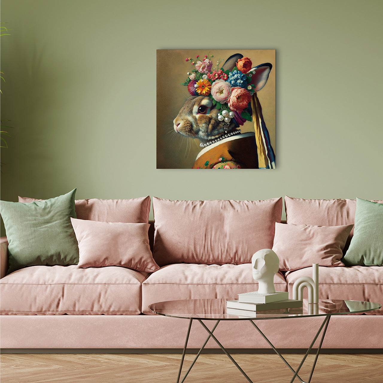 Glass picture Pearl Bunny
