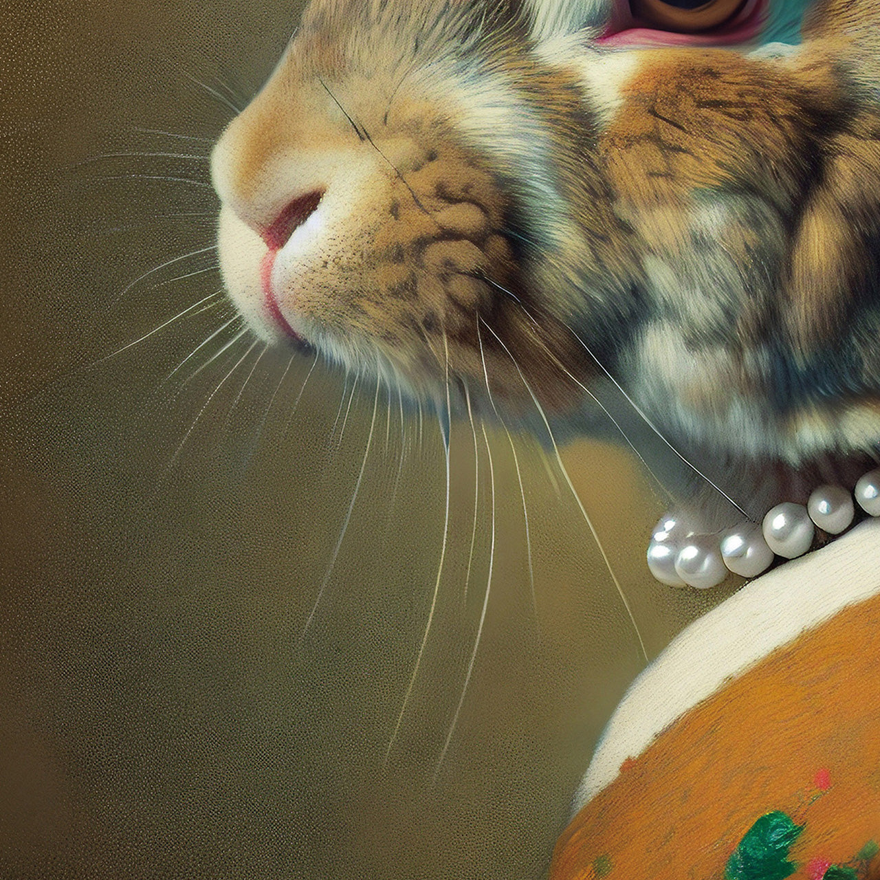 Tableau en verre Pearl Bunny