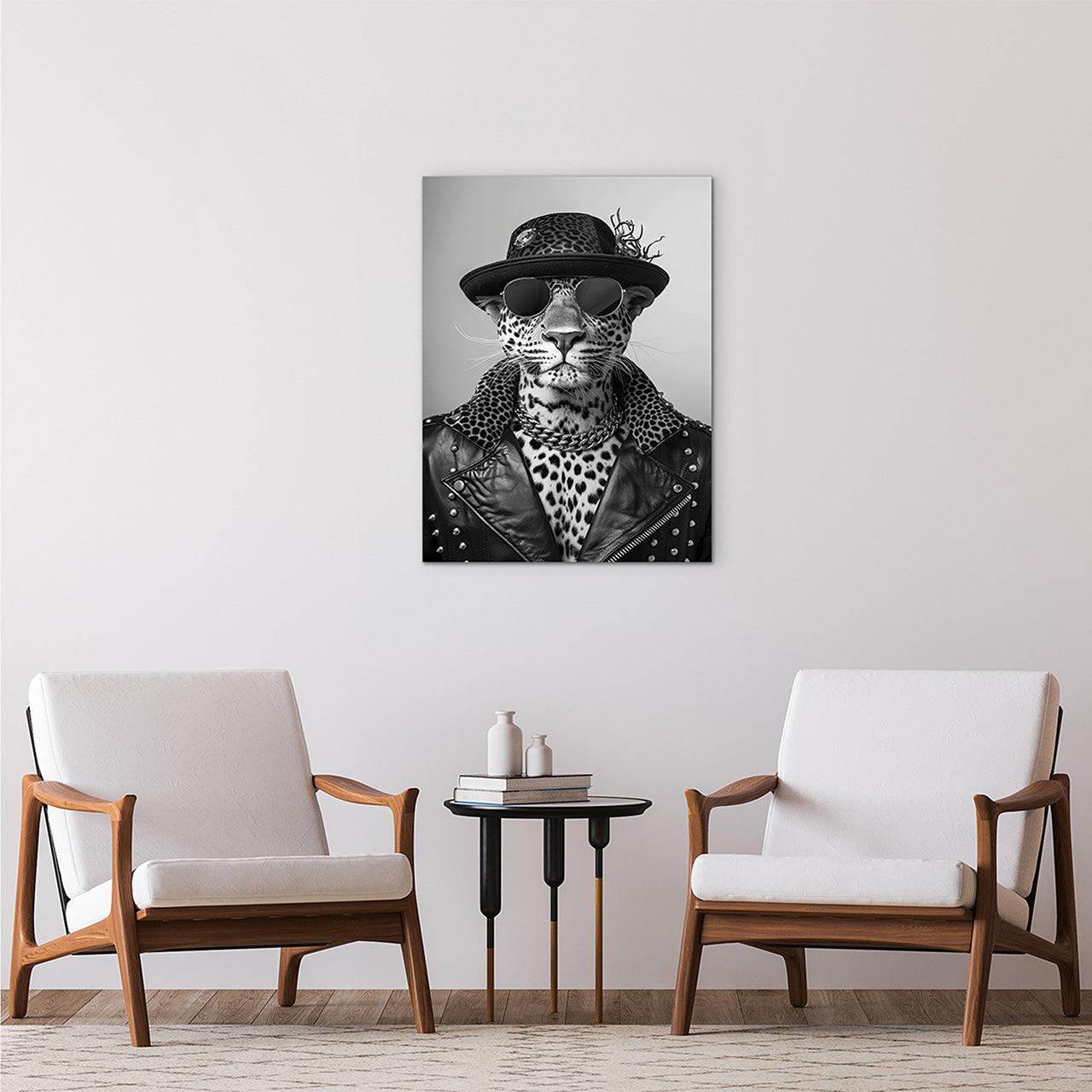 Glasbild Leo Hipster