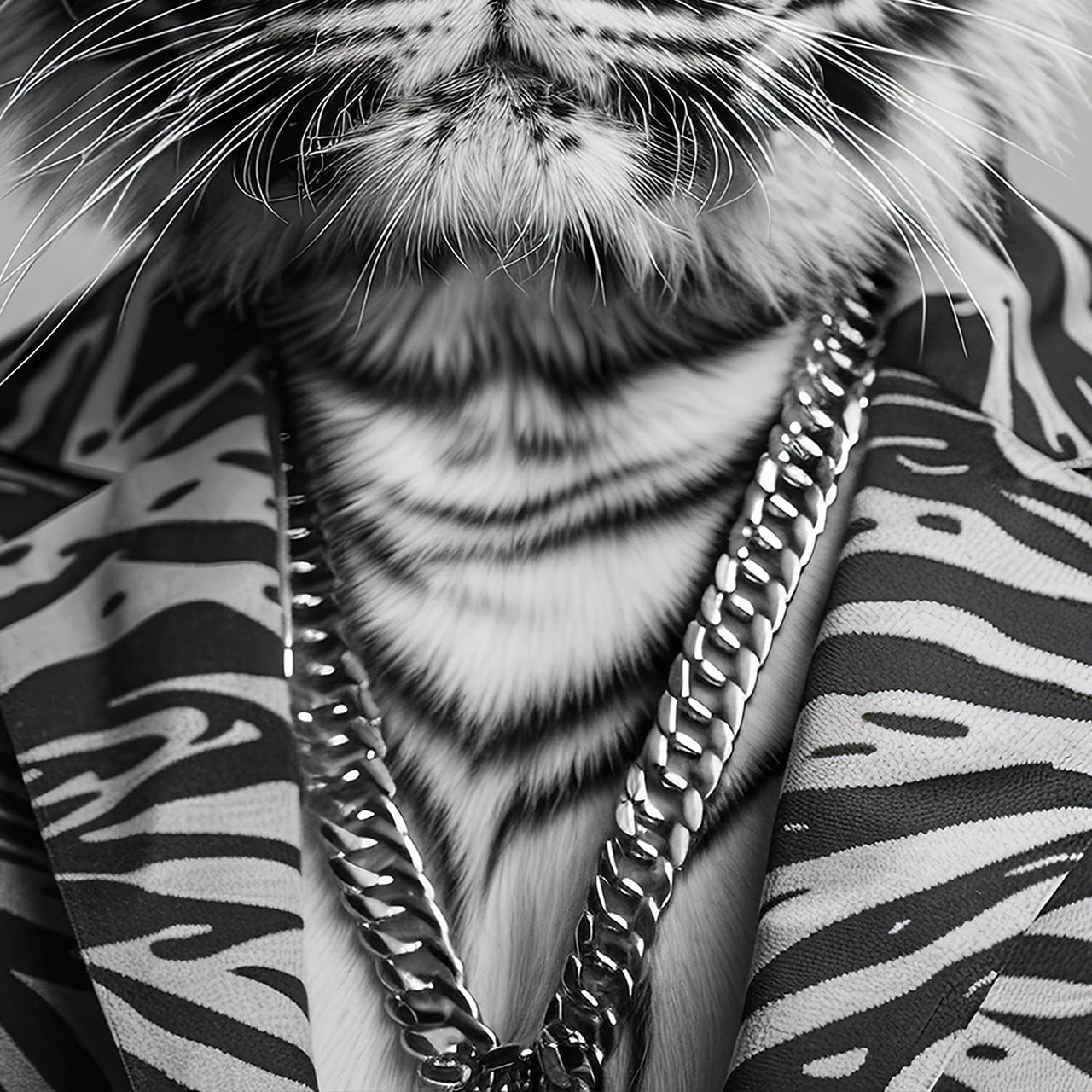 Tableau en verre Fashion Tiger