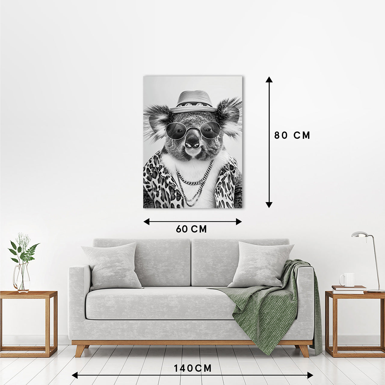 Glass Print Cool Koala