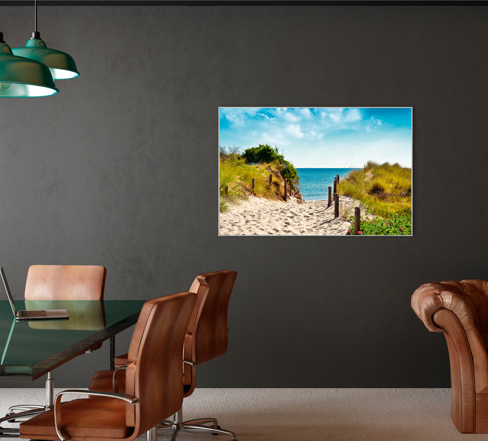 Promenade photo et cadre vers la mer