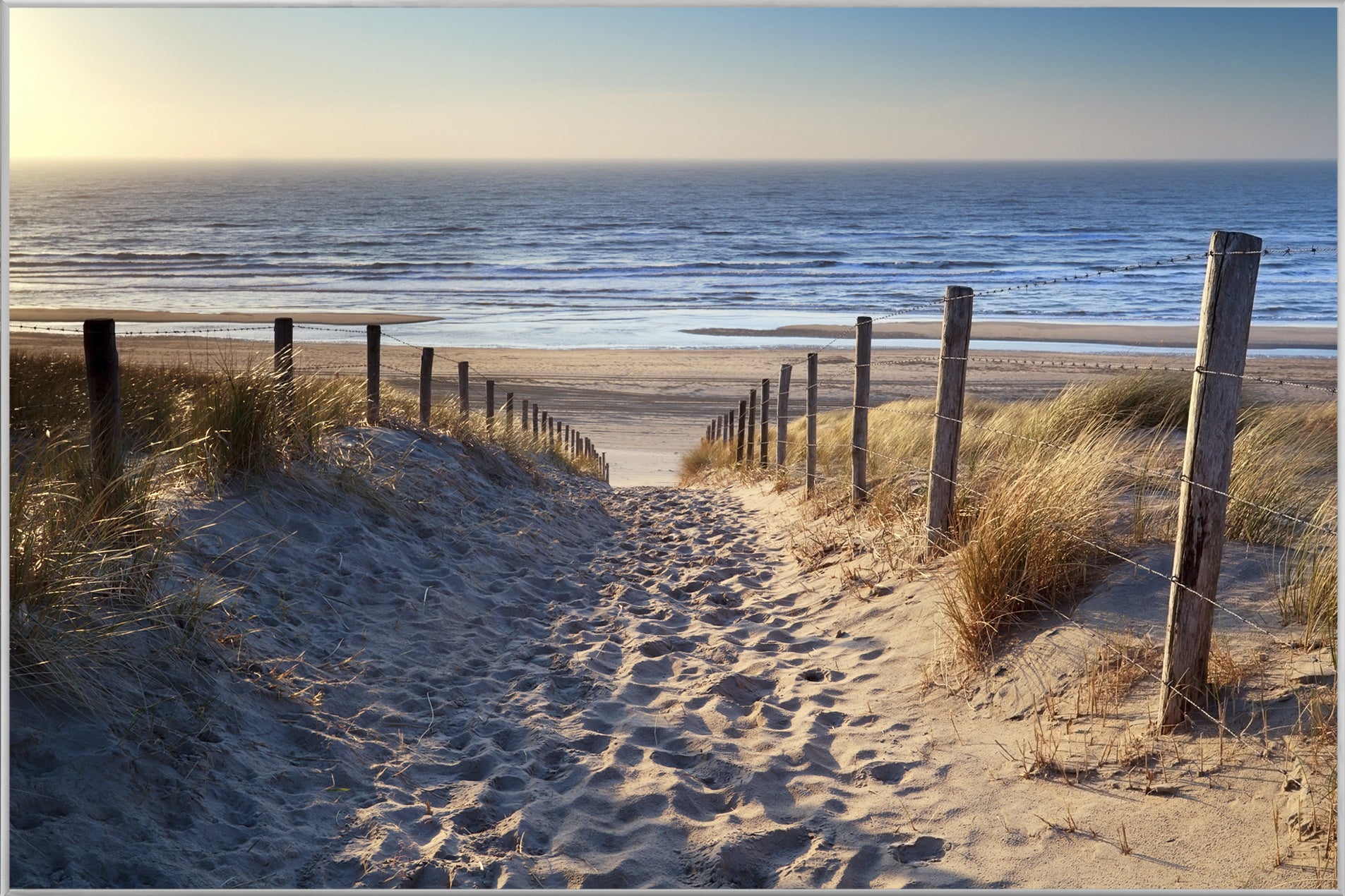 Image et cadre Chemin de sable vers la mer