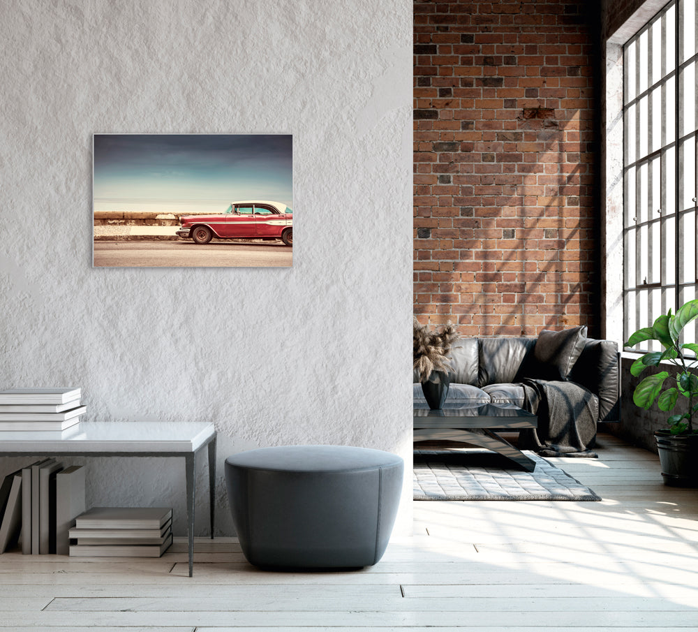 Picture &amp; Frame Red Vintage Car