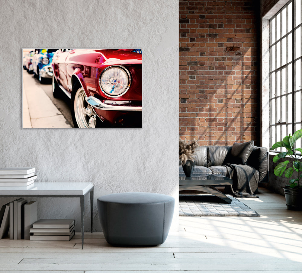 Picture &amp; Frame Red Vintage Car