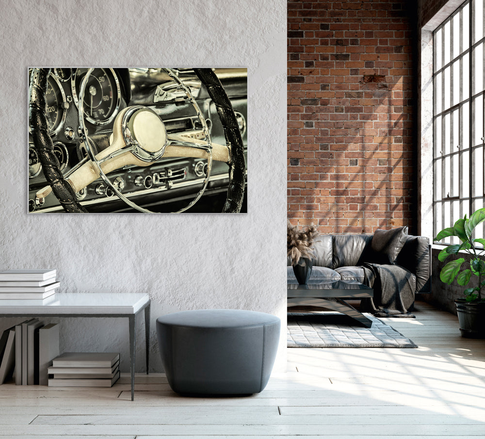 Picture &amp; Frame Vintage Steering Wheel