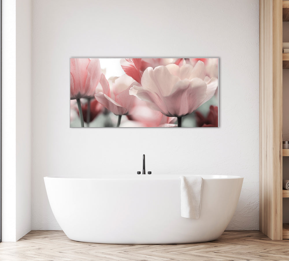 Image et cadre fleurs en rose