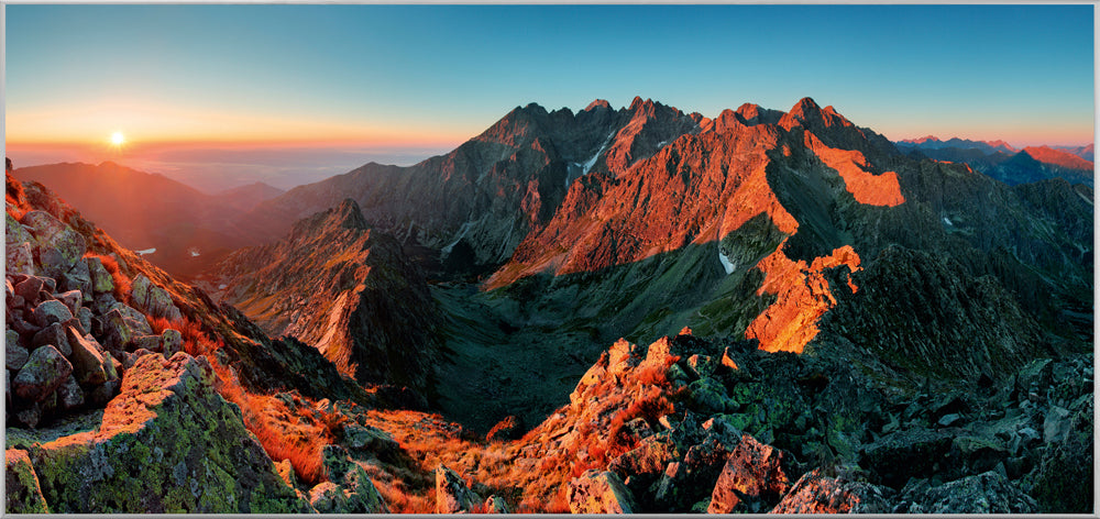 Picture &amp; Frame Mountains at Sunrise