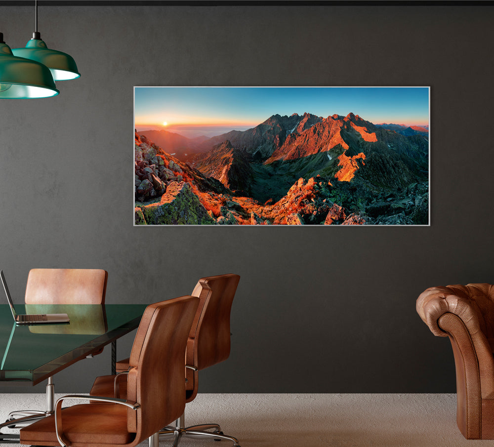 Picture &amp; Frame Mountains at Sunrise