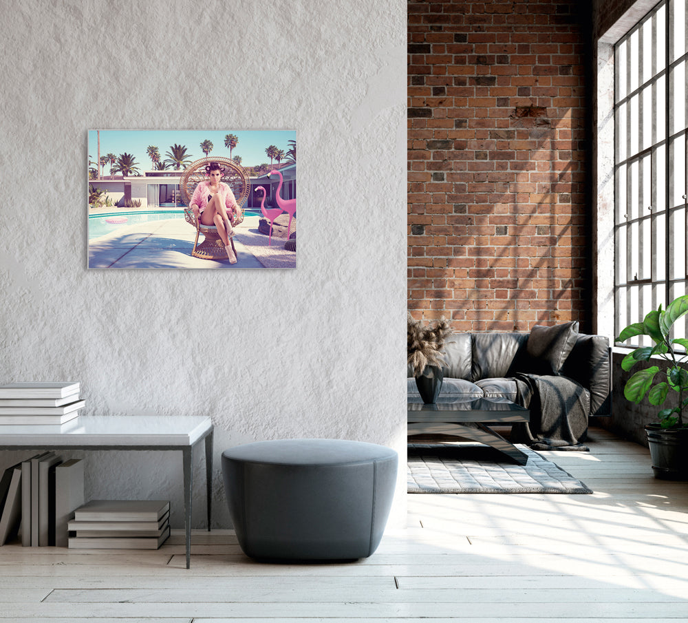 Picture &amp; Frame Lady with Flamingos