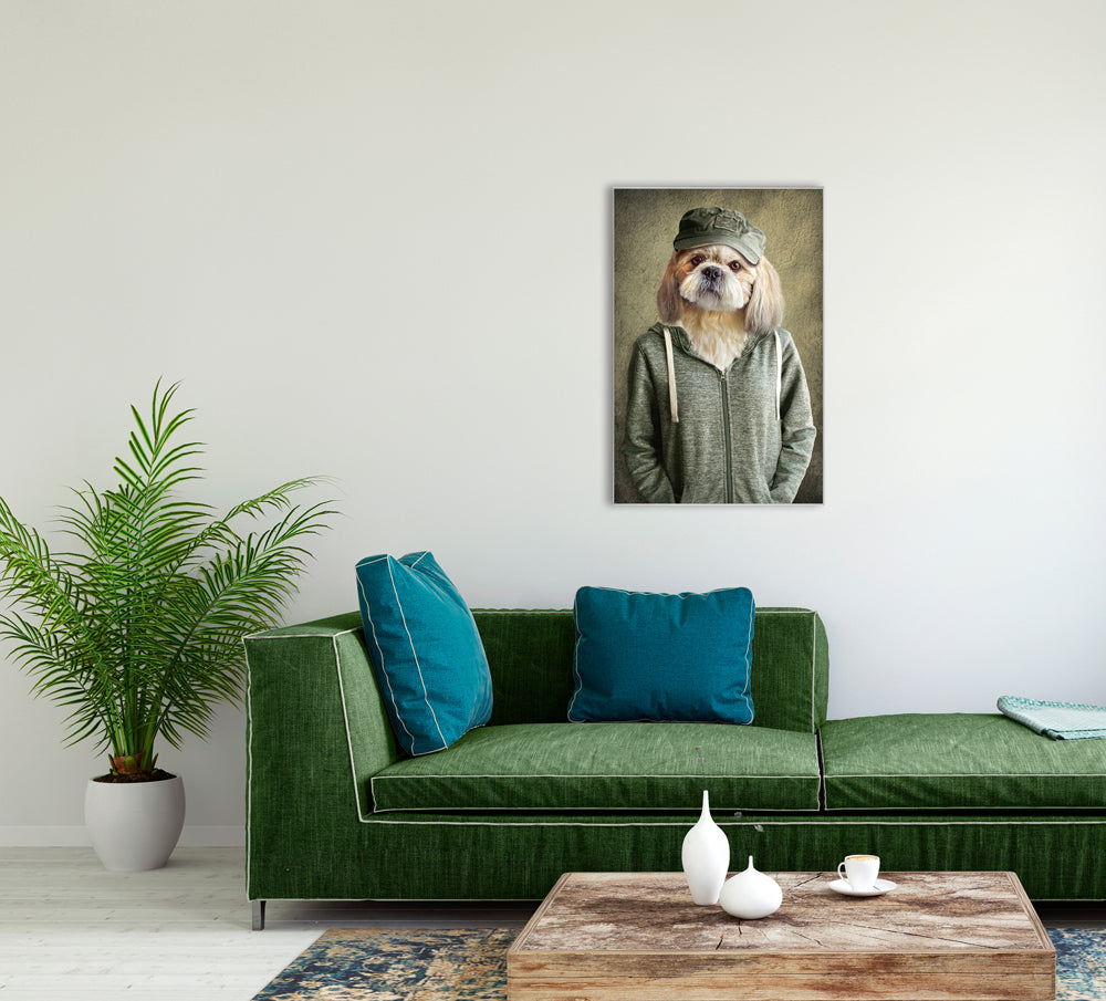 Picture &amp; Frame Funny Dog with Jacket