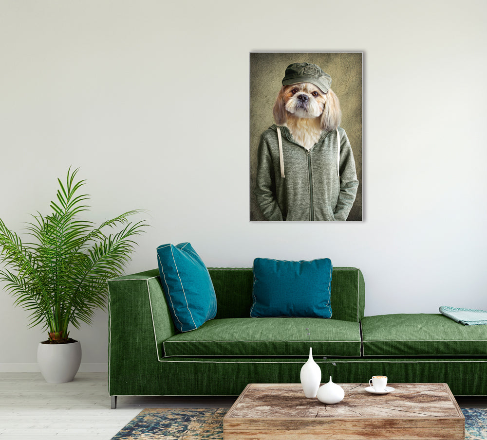 Picture &amp; Frame Funny Dog with Jacket
