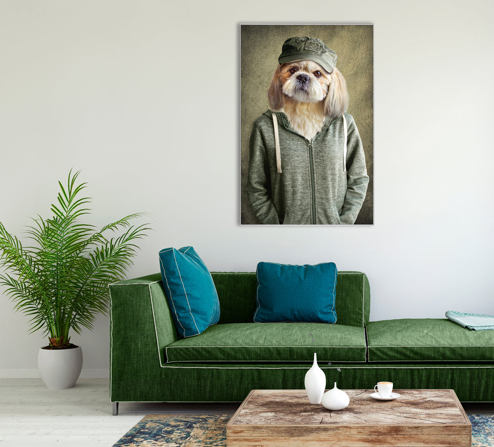 Picture &amp; Frame Funny Dog with Jacket