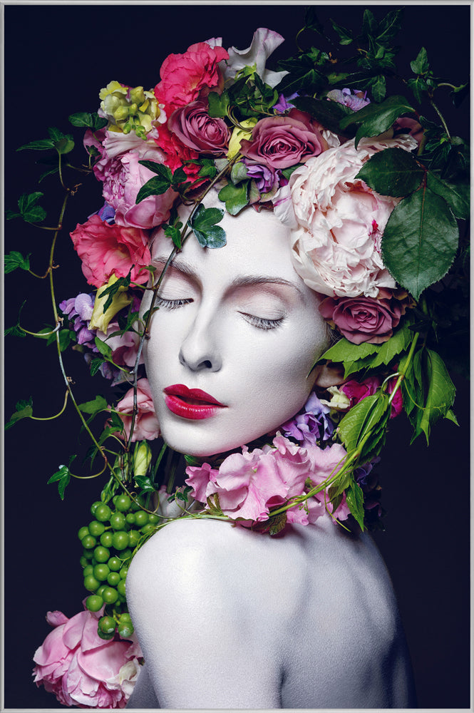 Picture &amp; Frame Pretty Woman with Floral Wig