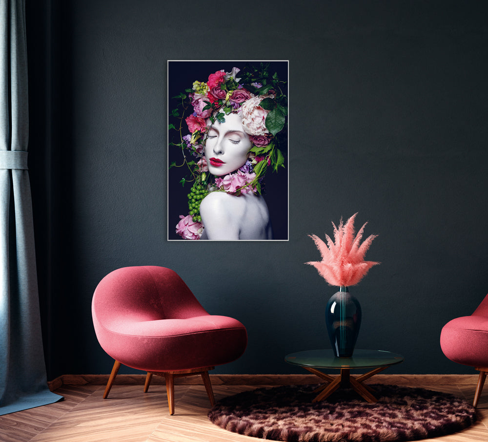 Picture &amp; Frame Pretty Woman with Floral Wig