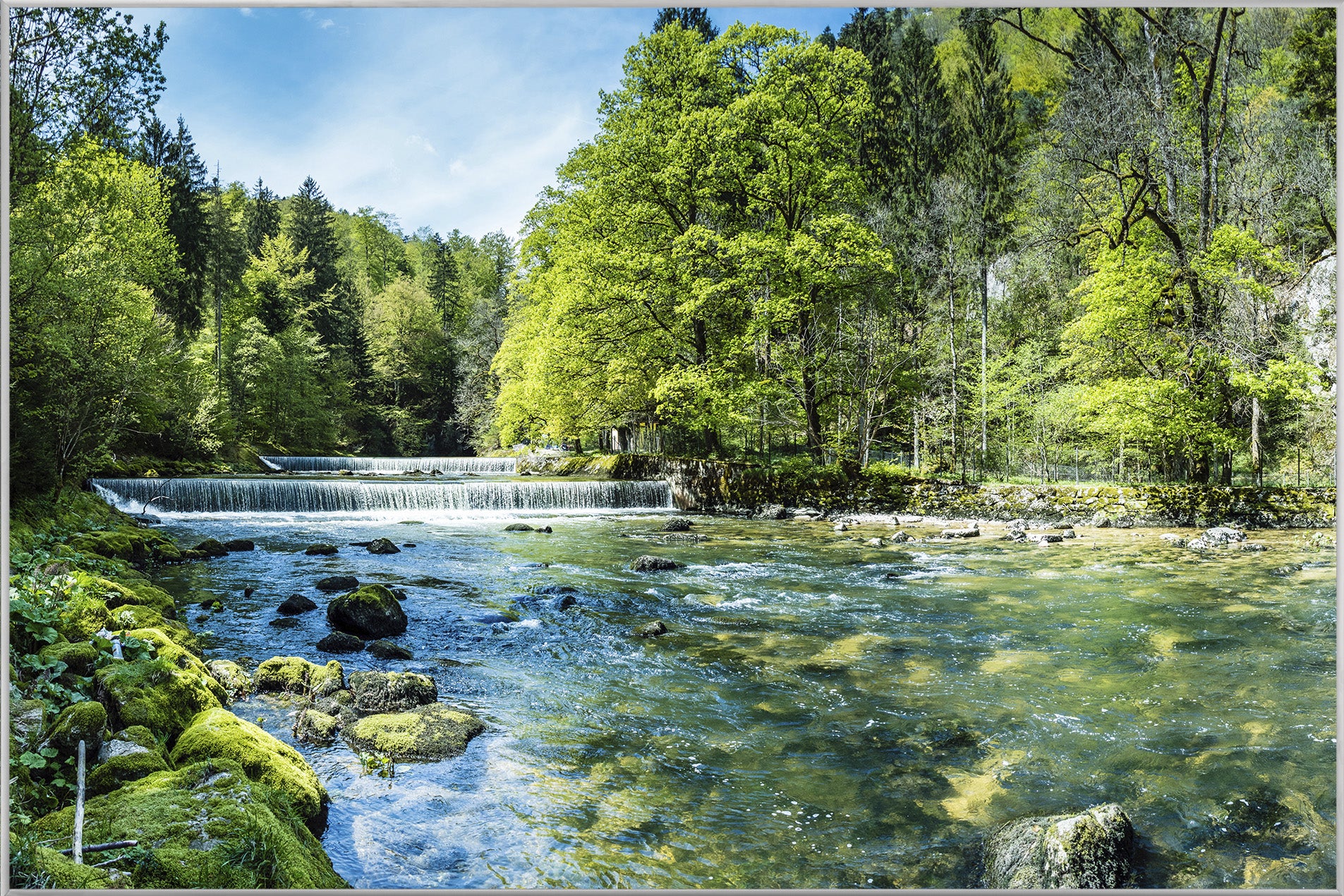 Parcours de rivière alpine Picture &amp; Frame