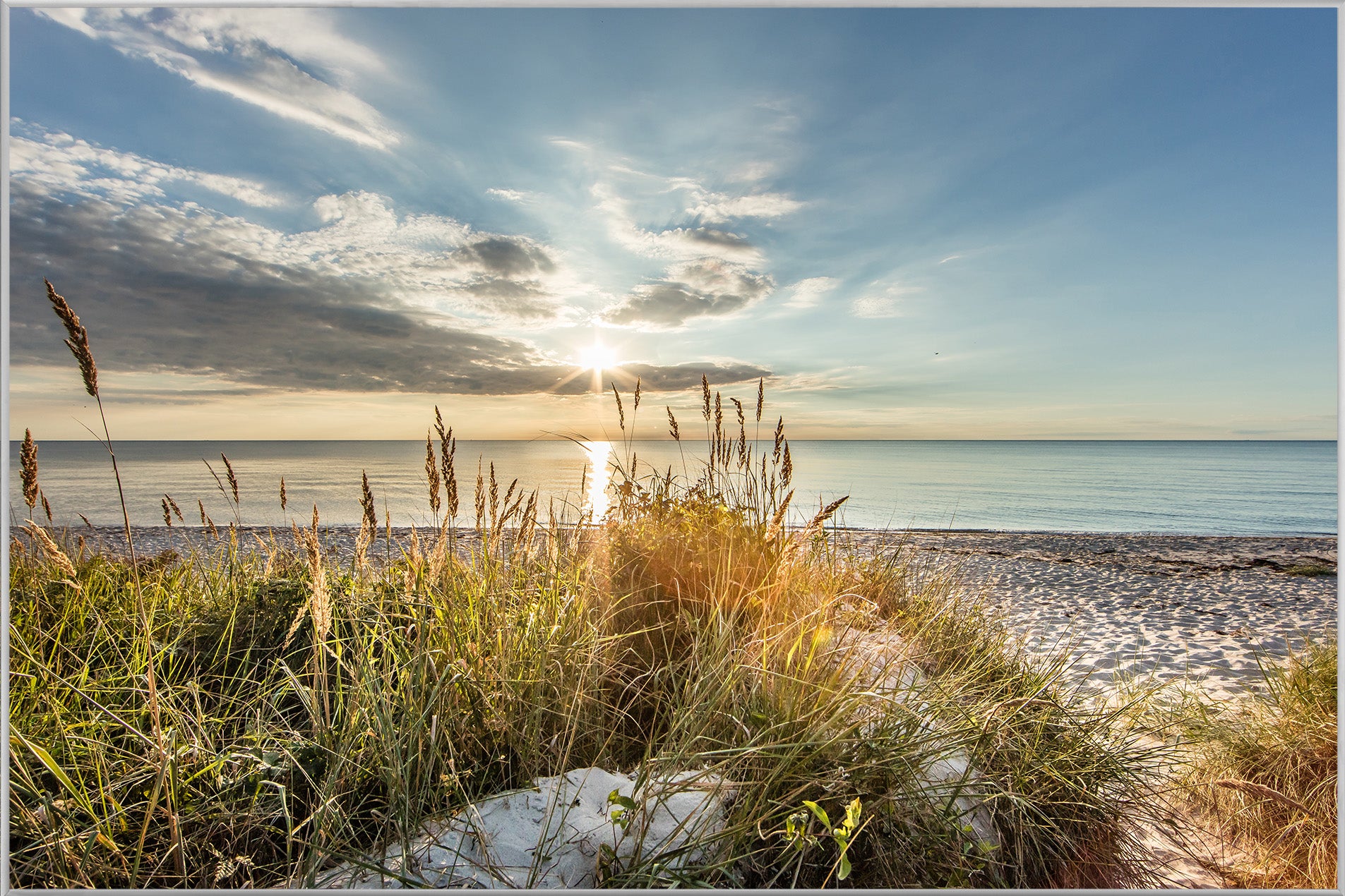 Image et cadre Coucher de soleil en mer