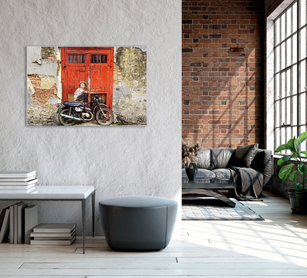 Picture &amp; Frame Street Art with Moped