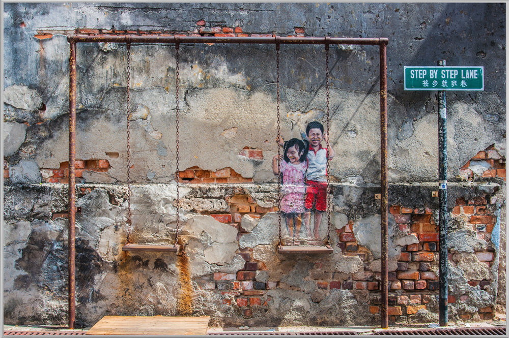 Picture &amp; Frame Street Art with Swing