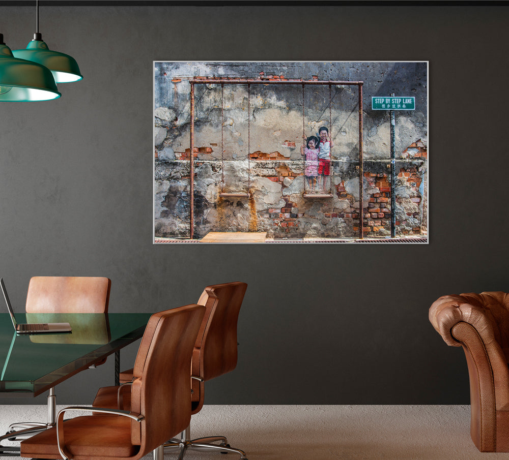 Picture &amp; Frame Street Art with Swing