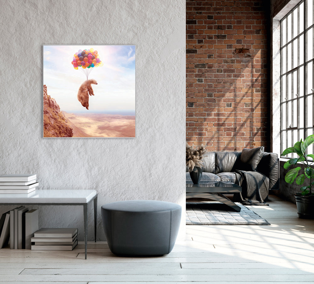 Picture &amp; Frame Flying Bear on Balloons