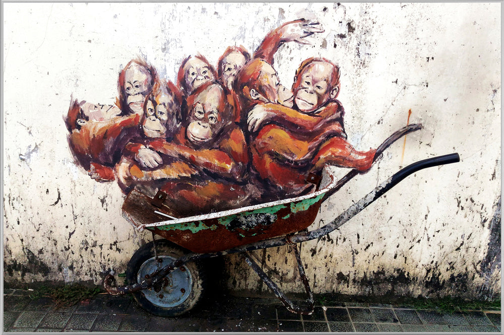 Picture &amp; Frame Street Art with Orangutans