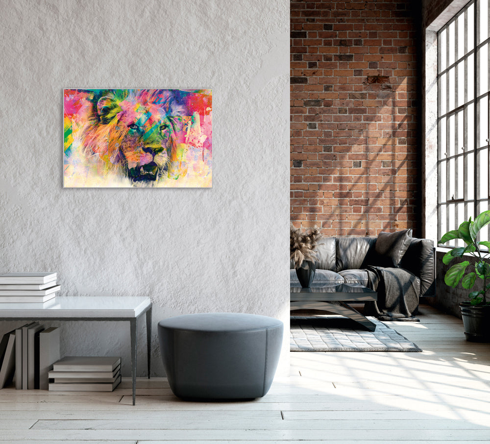 Picture &amp; Frame Pop Art Lion