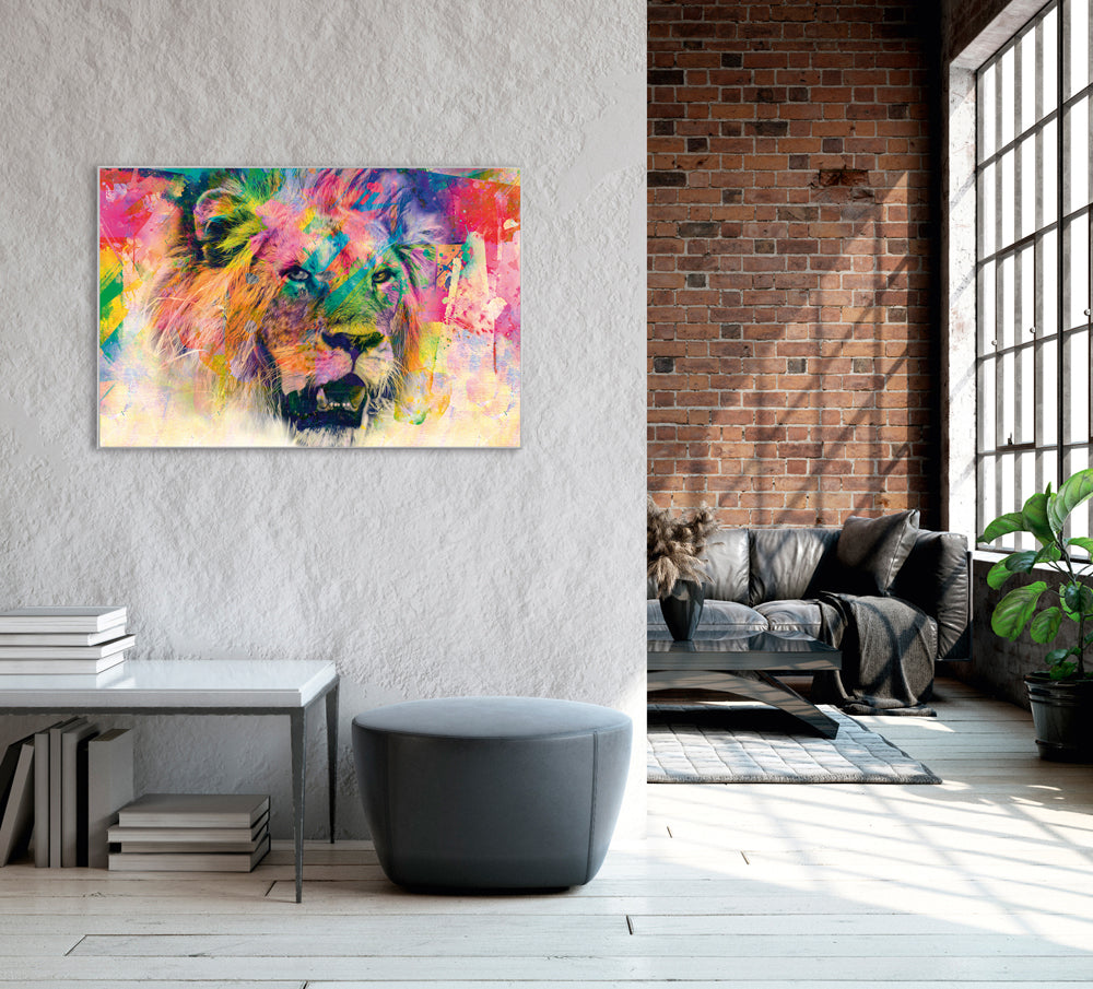 Picture &amp; Frame Pop Art Lion