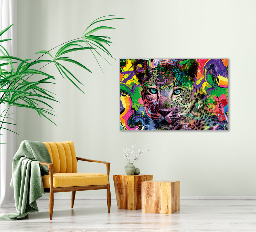 Picture &amp; Frame Pop Art Leopard