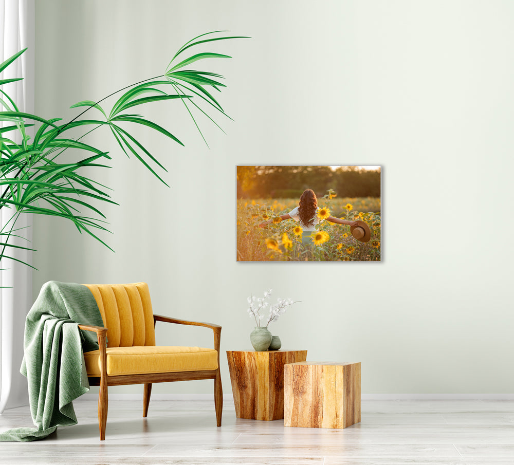 Picture &amp; Frame Girl in Sunflower Field