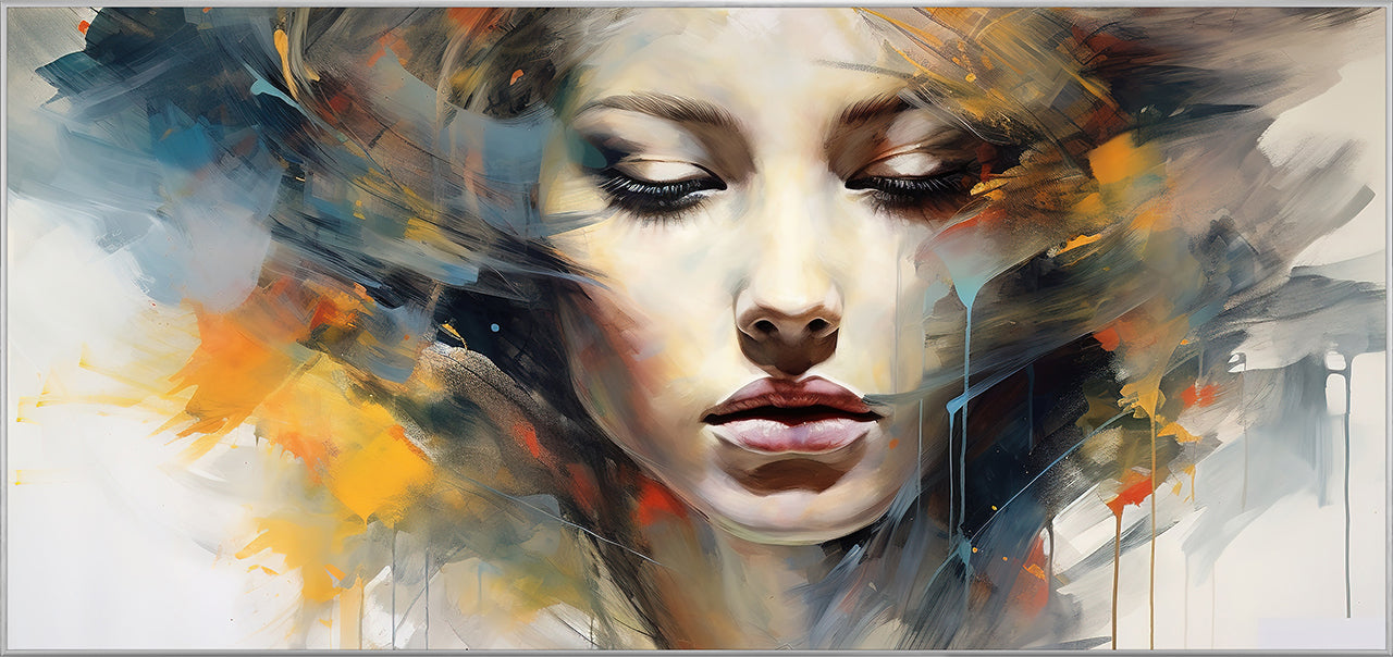 Picture &amp; Frame Colorful Sadow Girl