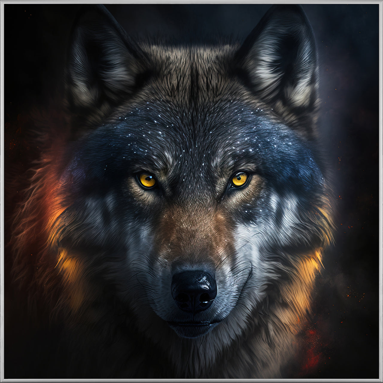 Picture &amp; Frame Mysterious Wolf