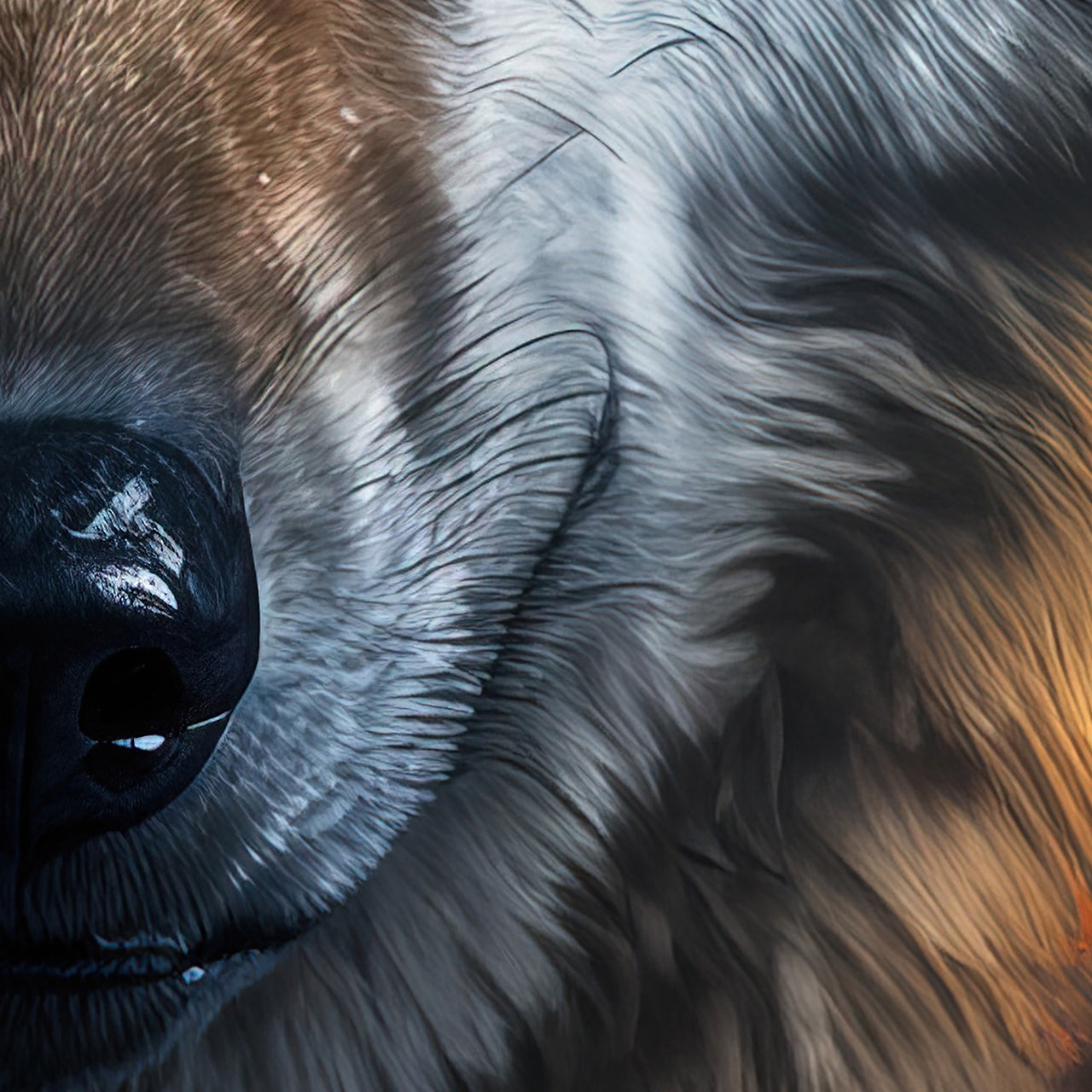 Picture &amp; Frame Mysterious Wolf